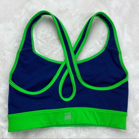 Victoria Secret Sport Green & Blue Sports Bra - Picture 4 of 6